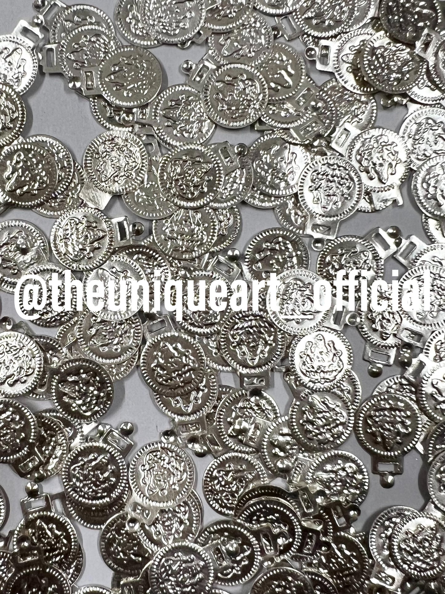 Small Silver Lakshmi Coins 10mm/1cm