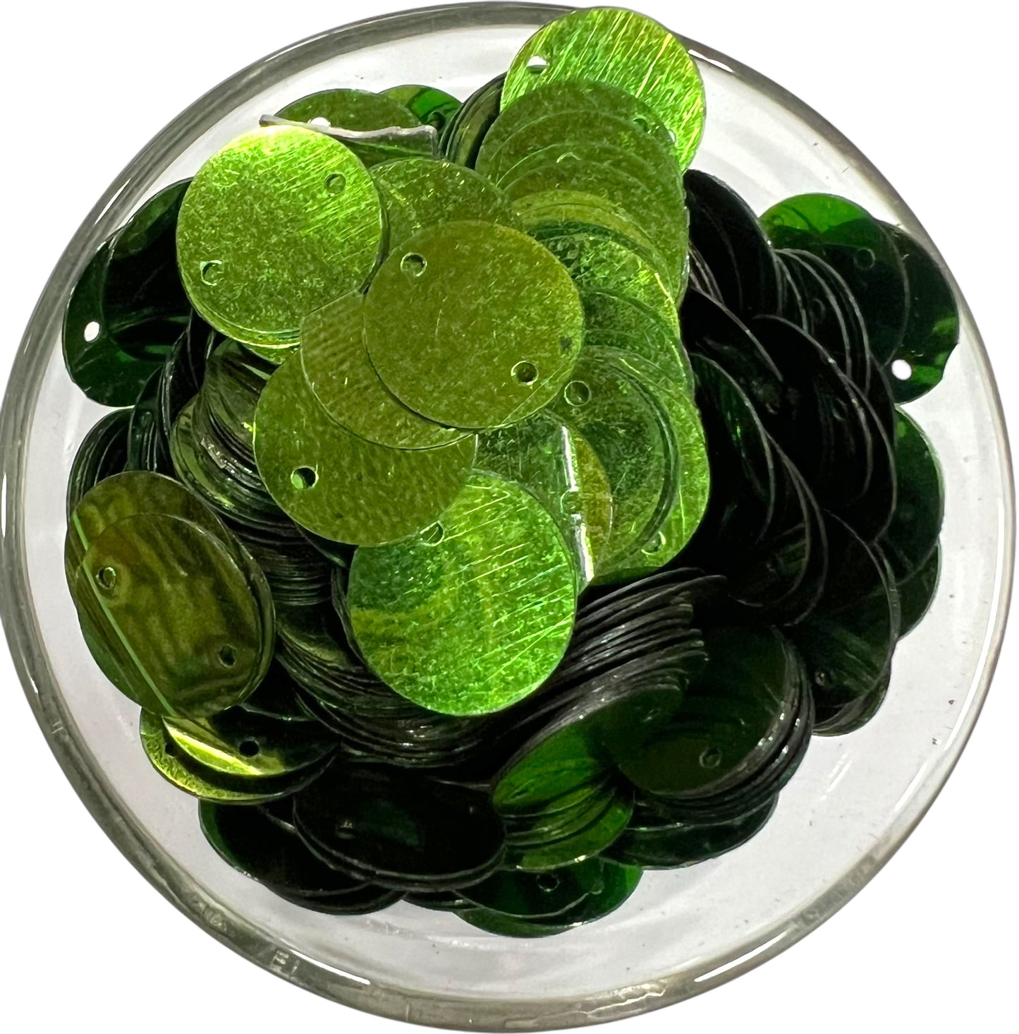 10mm Light Green Side Hole Metal Sequins