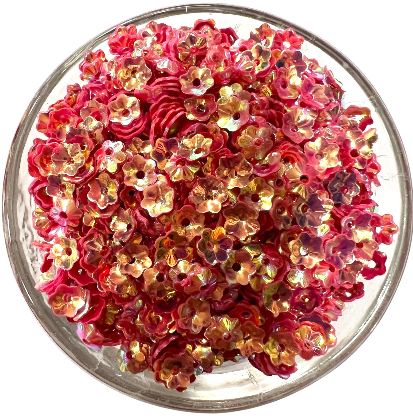 5mm Gajri Flower Rainbow Sequins