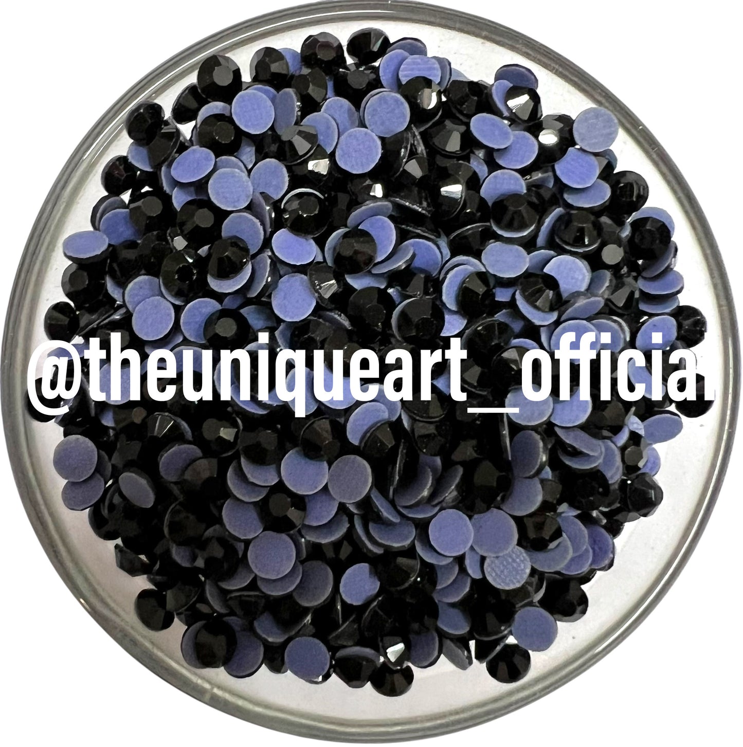 Black Flatback Rhinestone 4mm