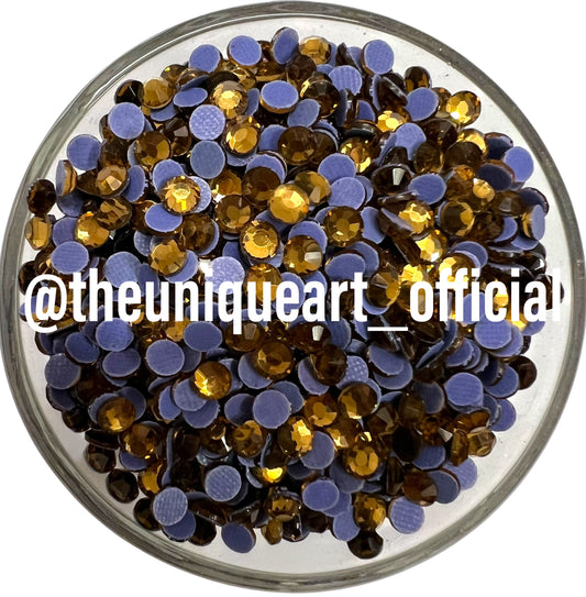 Golden Flatback Rhinestone 4mm