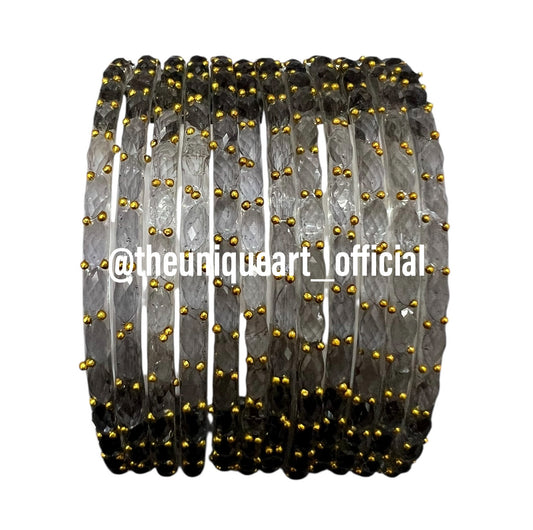 Grey Raindrop Bangles (Grey)