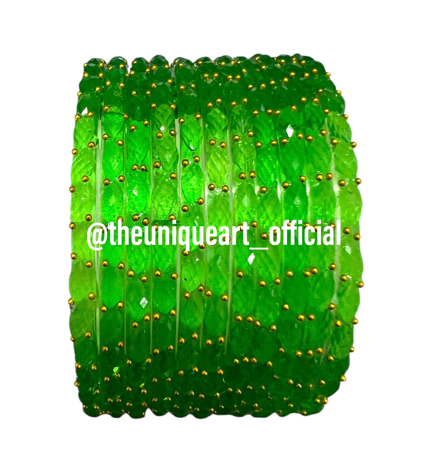 Light Green Raindrop Bangles (Totai)