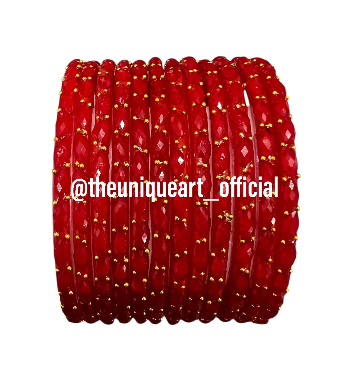 Tomato Red Raindrop Bangles (Tomato)