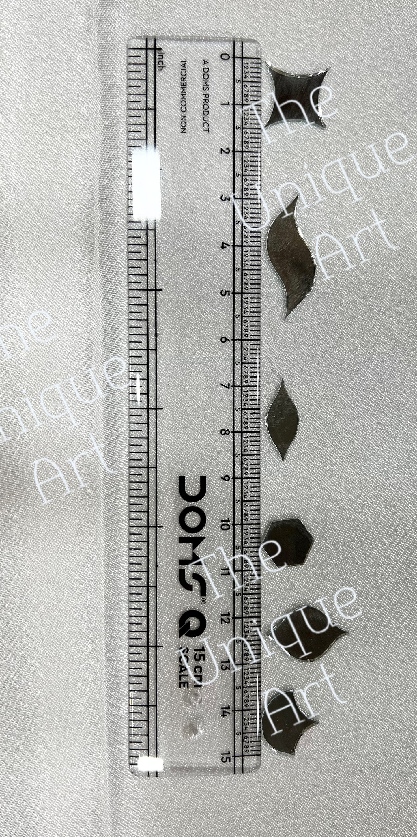 Premium Shapes Glass Mirror For Art & Craft Work With Free Fabric Glue Pack of 600 Pieces