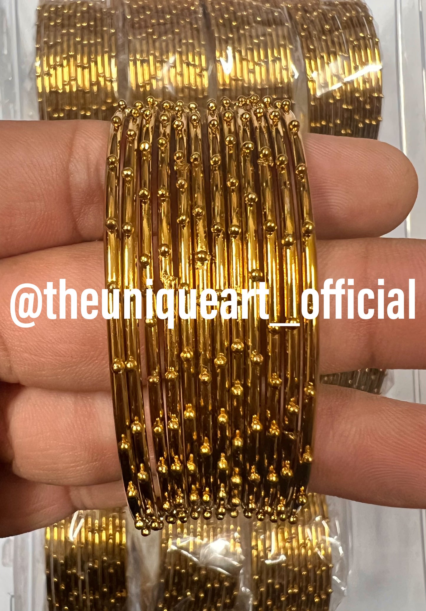 Dotted Metal Bangles