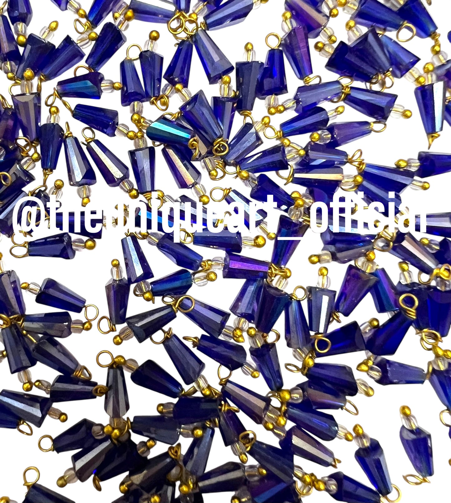 Blue Pencil Hanging Beads 4x8mm