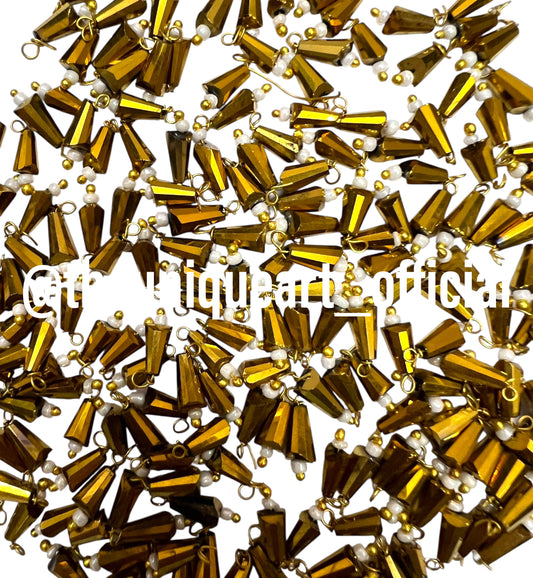 Gold Metal Pencil Hanging Beads 4x8mm