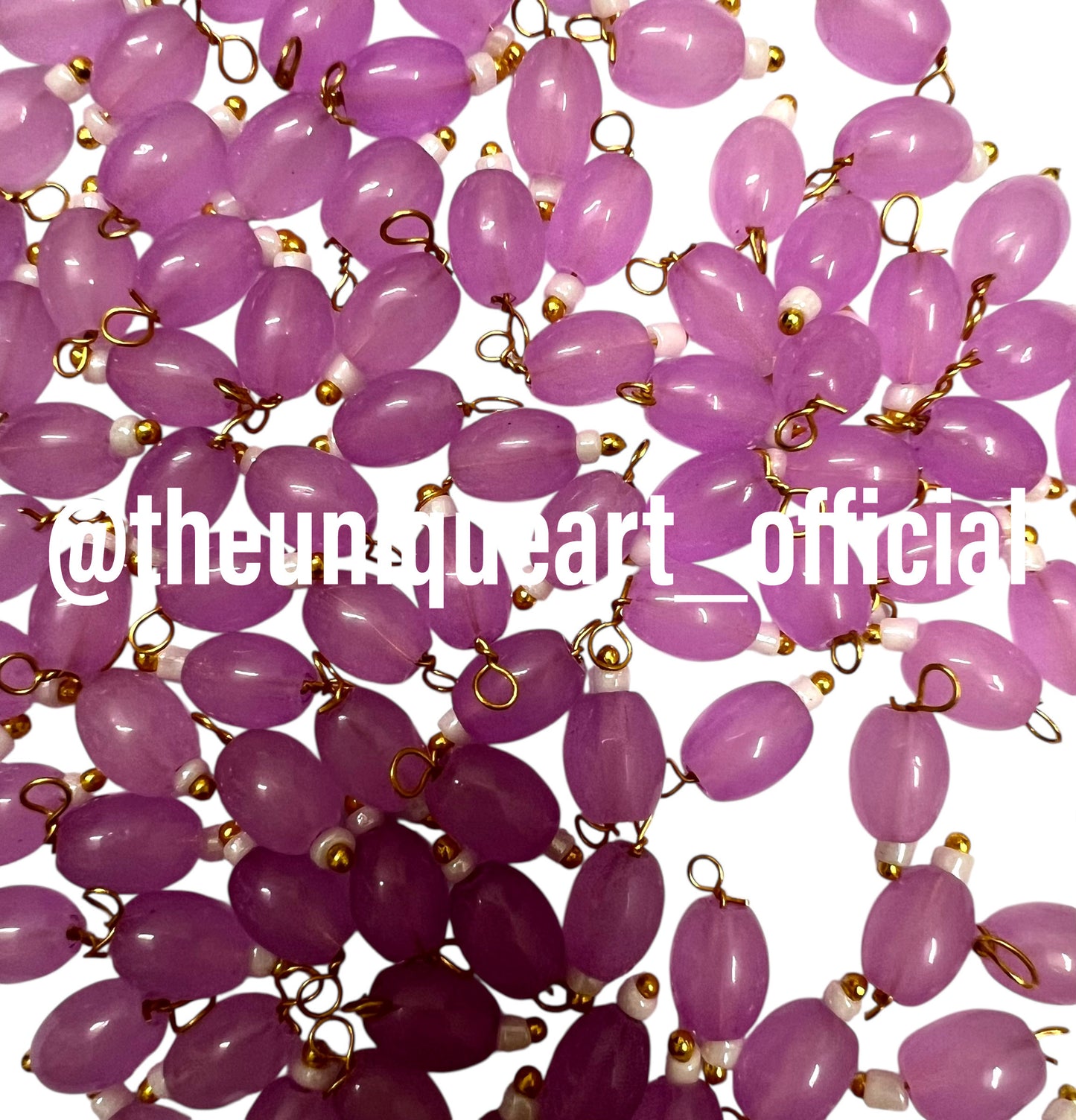 Pastel Purple Medium Oval Hanging Beads 6x8mm