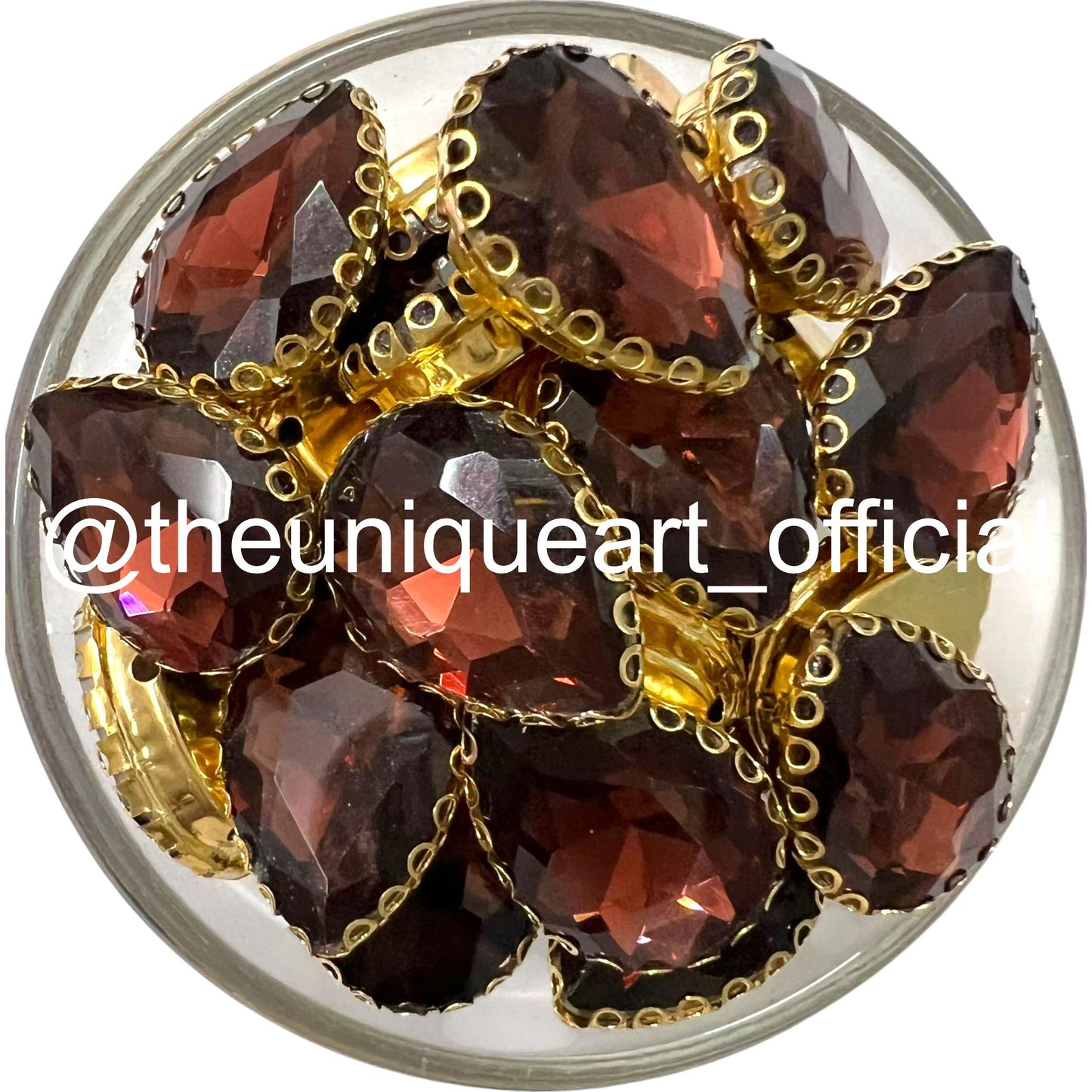Wine 13x18mm Drop Sunflower Clip Stone