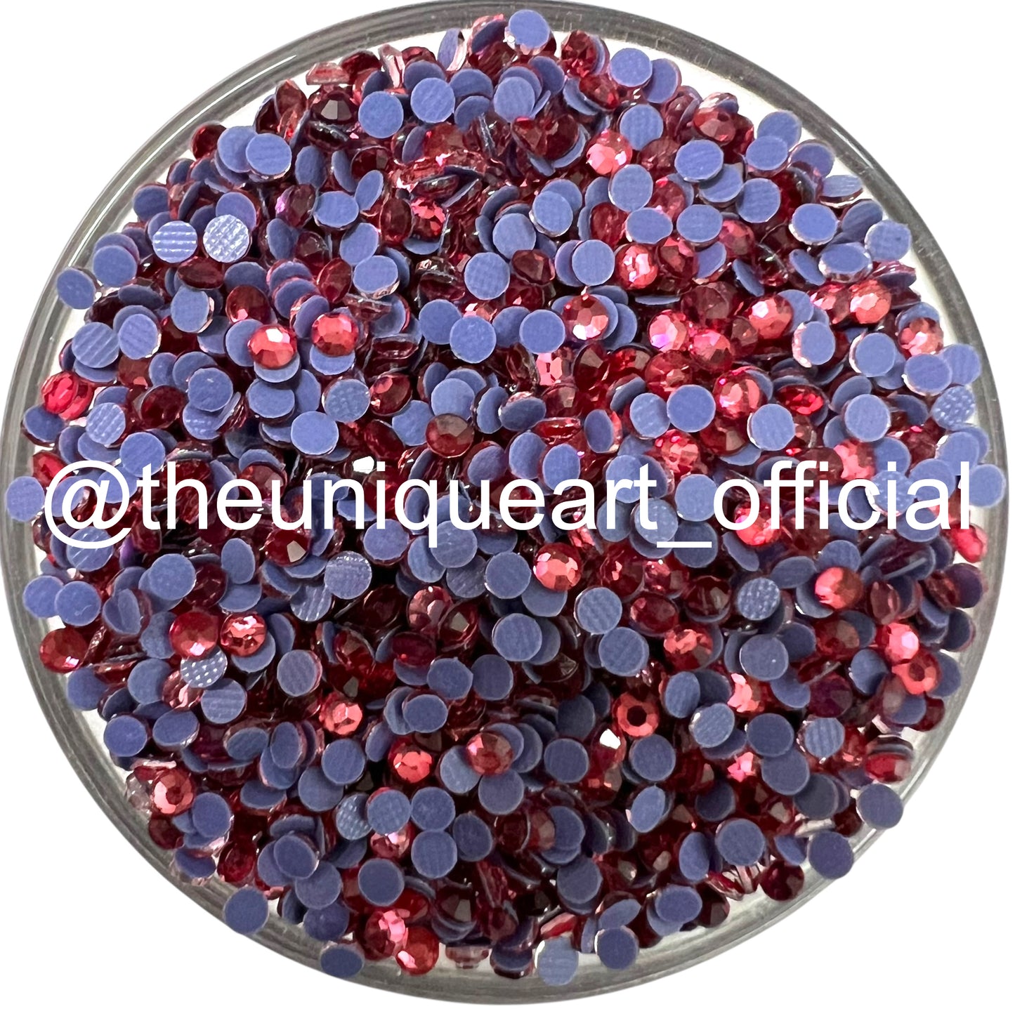 Dark Pink Flatback Rhinestone 3mm