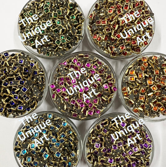 Glossy Square Multicolour Set of 7 Colours With Free Fabric Glue 700 Pieces