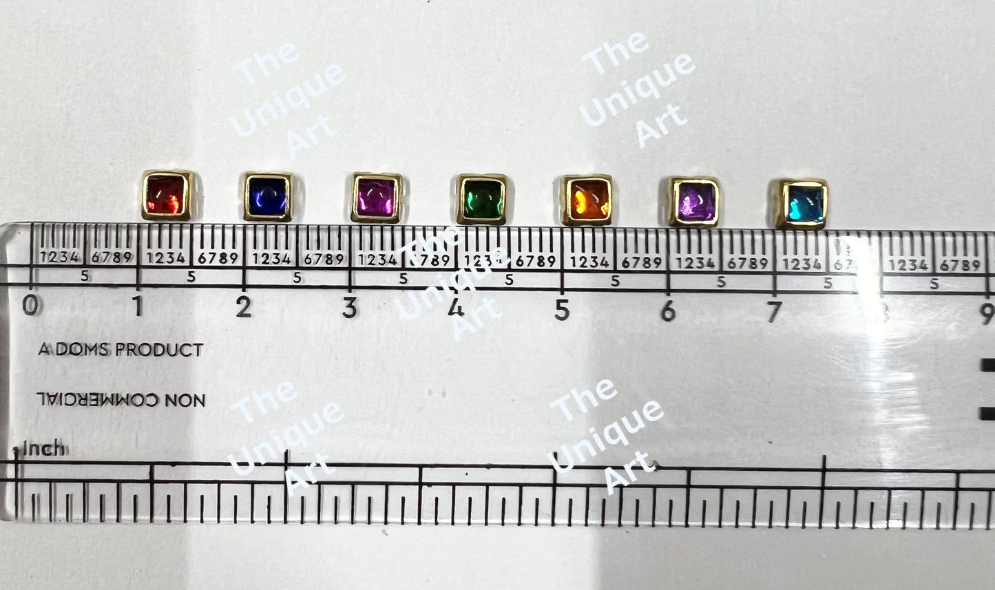 Glossy Square Multicolour Set of 7 Colours With Free Fabric Glue 700 Pieces