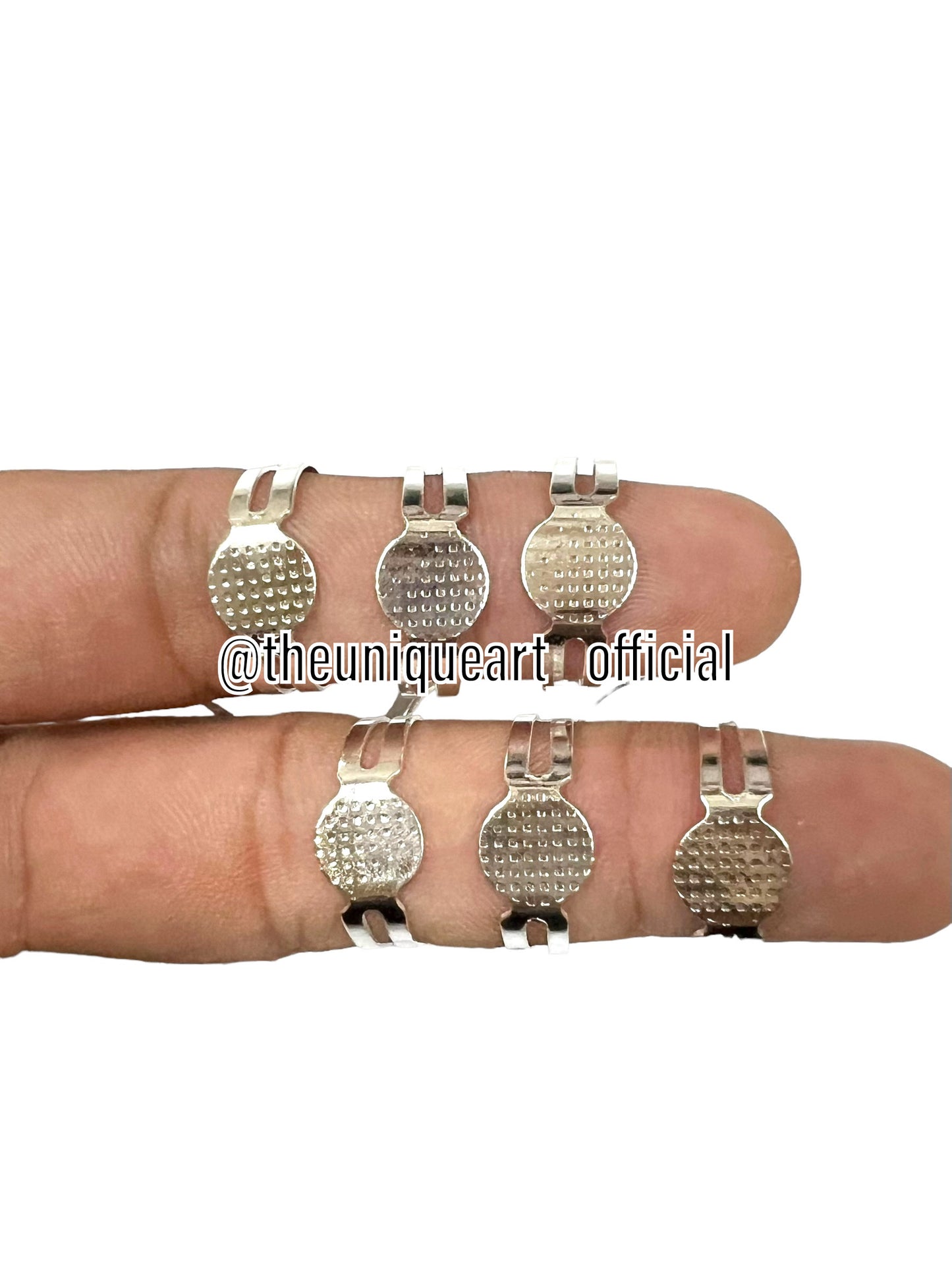 Adjustable Silver Ring Base D1