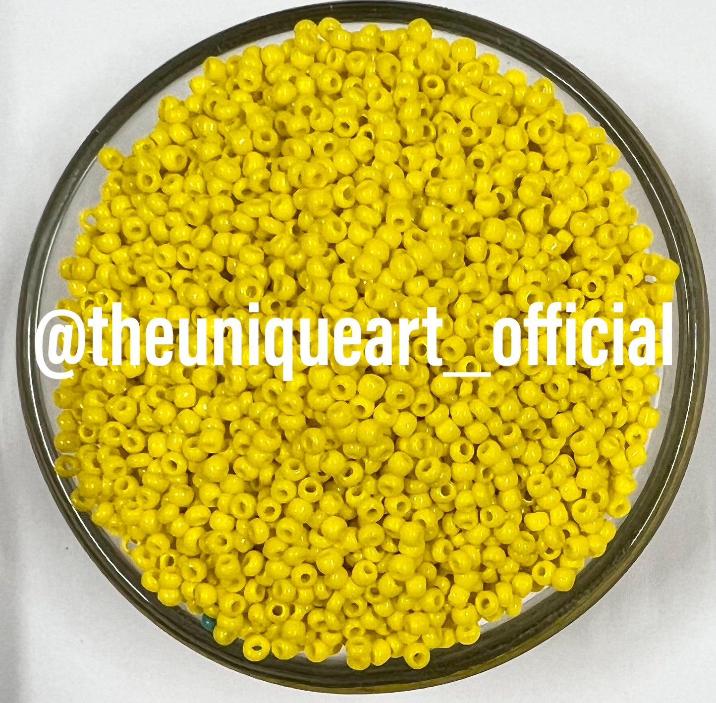 Lemon Yellow Opaque Sugar Beads
