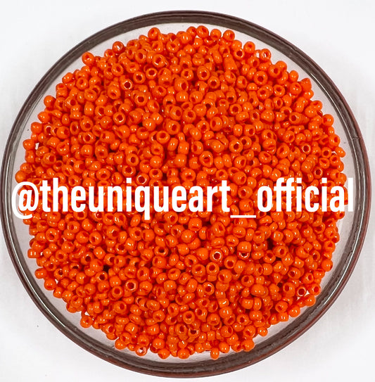 Orange Opaque Sugar Beads