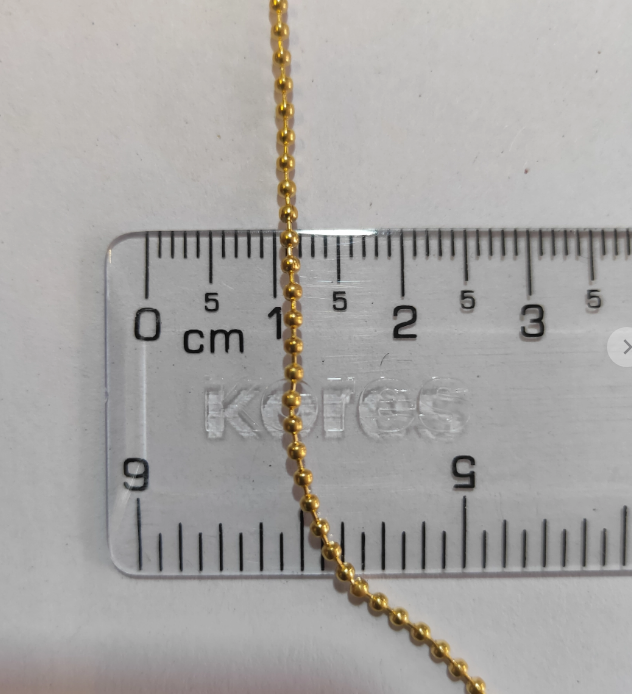 1.5mm Golden Ball Chain