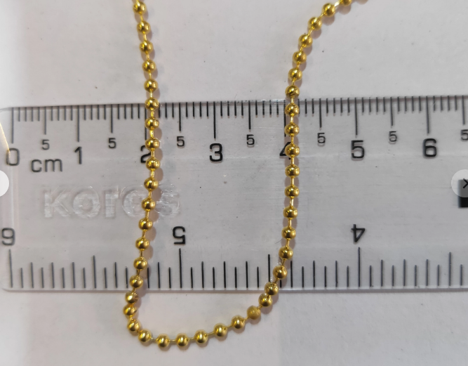 2mm Golden Ball Chain