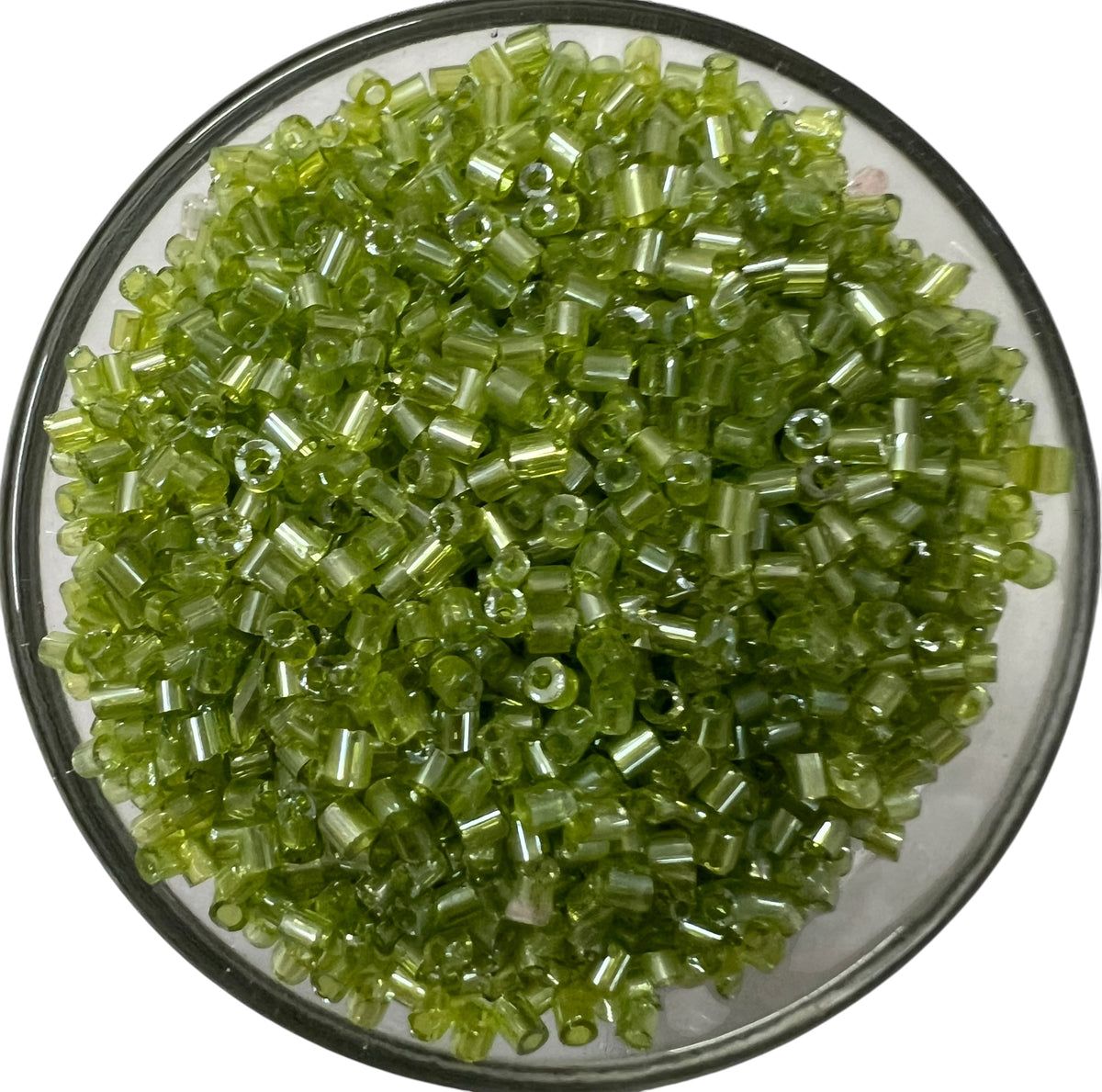 Light Green Luster Cut Beads For Jewellery Making