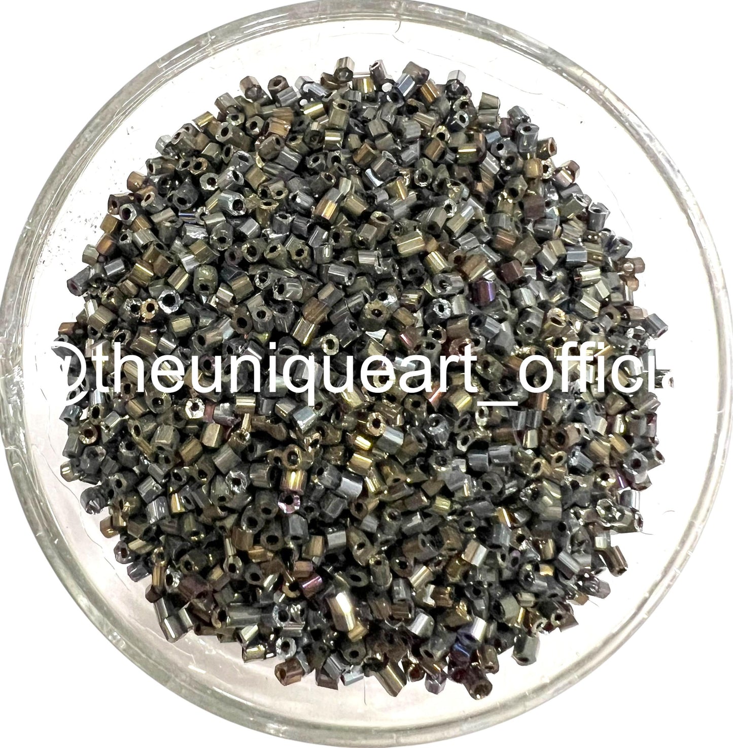 Dark Antique Rainbow Cut Beads