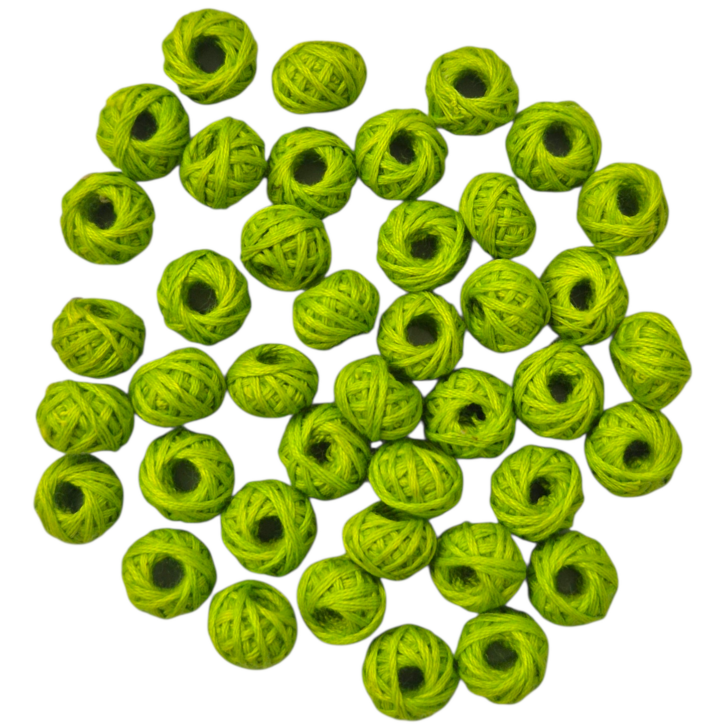 Light Green Cotton Thread Beads (25Pcs)