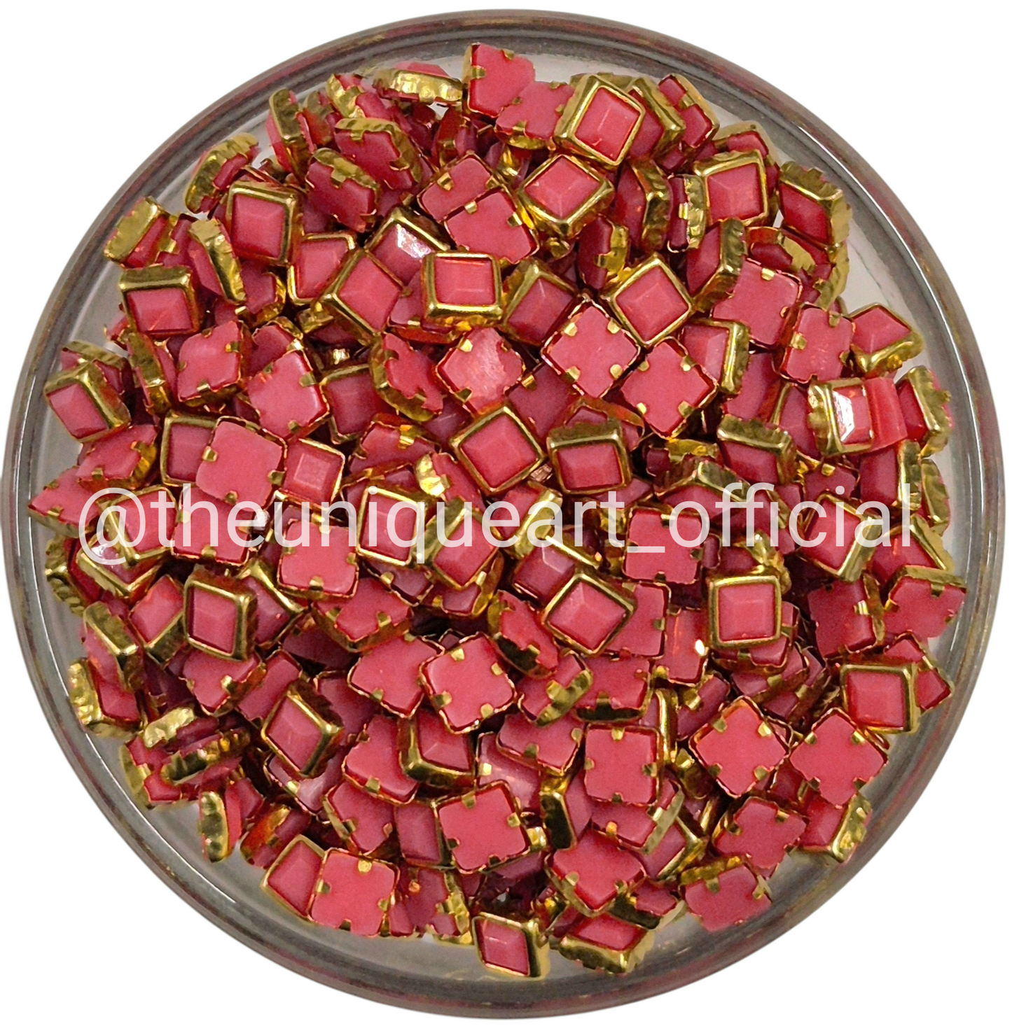 Carrot Pink 4x4mm
