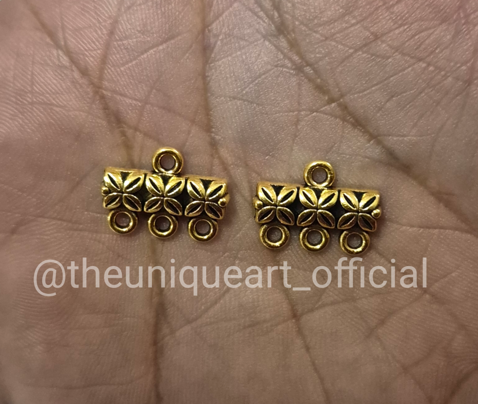 Antique Gold Metal Loop Connector 15x12mm
