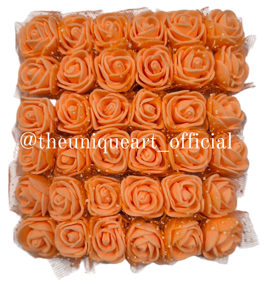 Foam Flower Peach (12pcs)