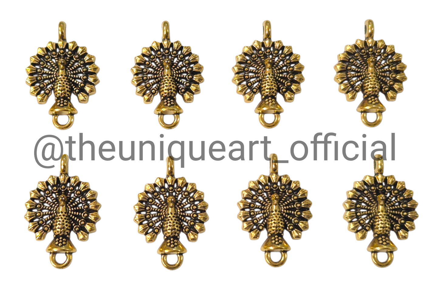 High Quality Peacock D5 Gold Charm