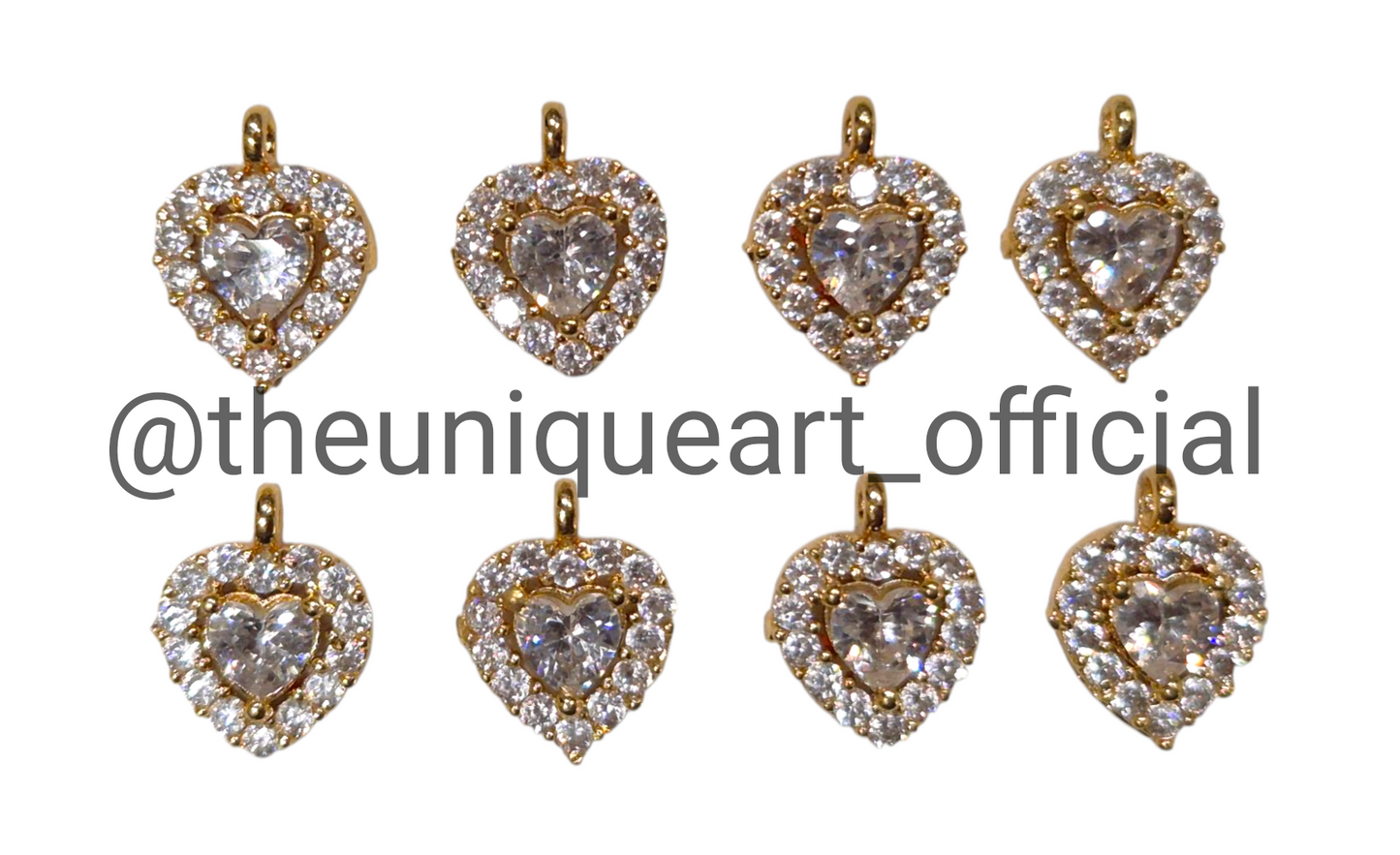 Heart Silver Zircon High Quality AD Stone