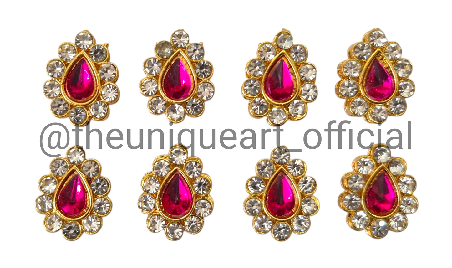 Rani Drop With Border Zircon Stone