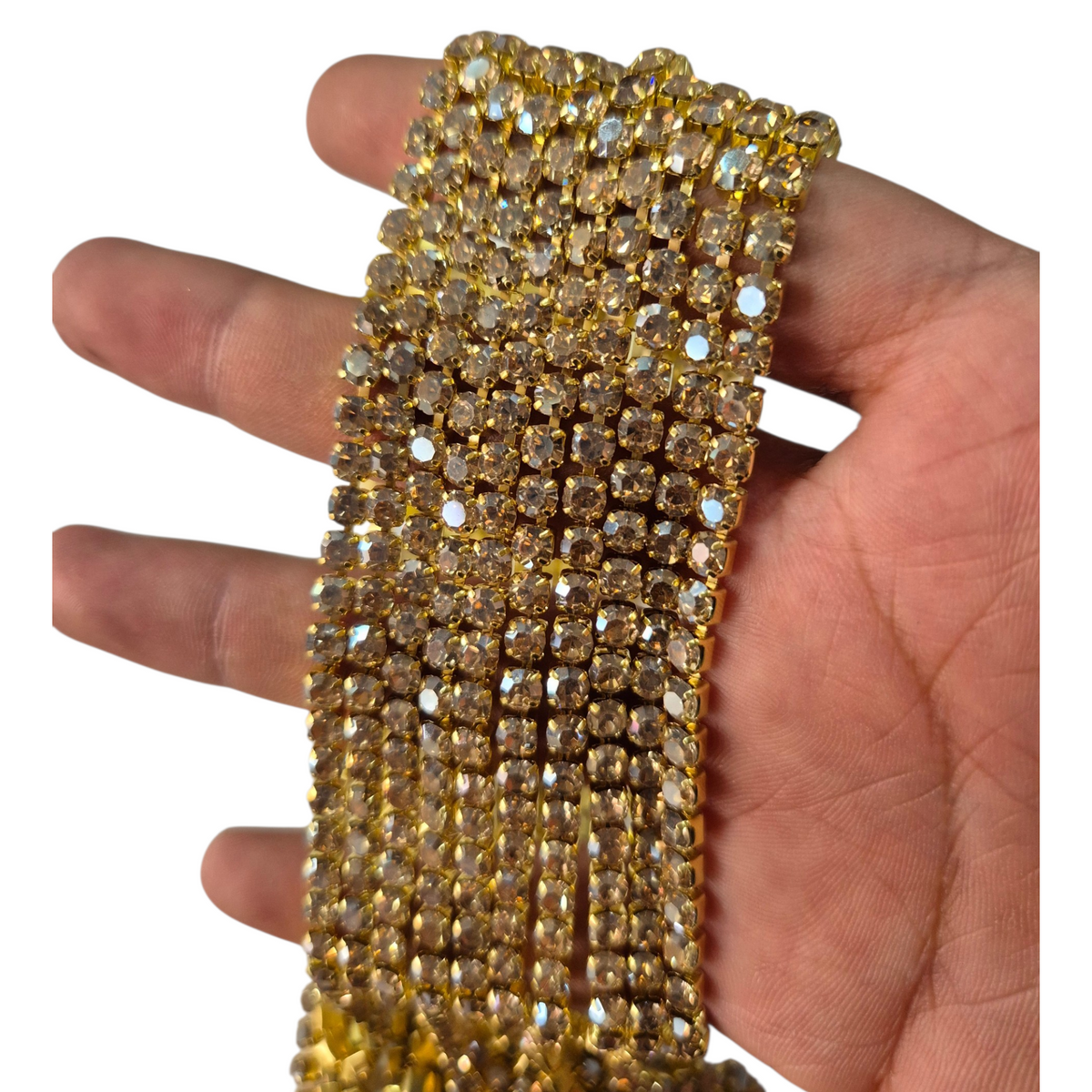 Big Golden Shadow Stone Chain (5mm)