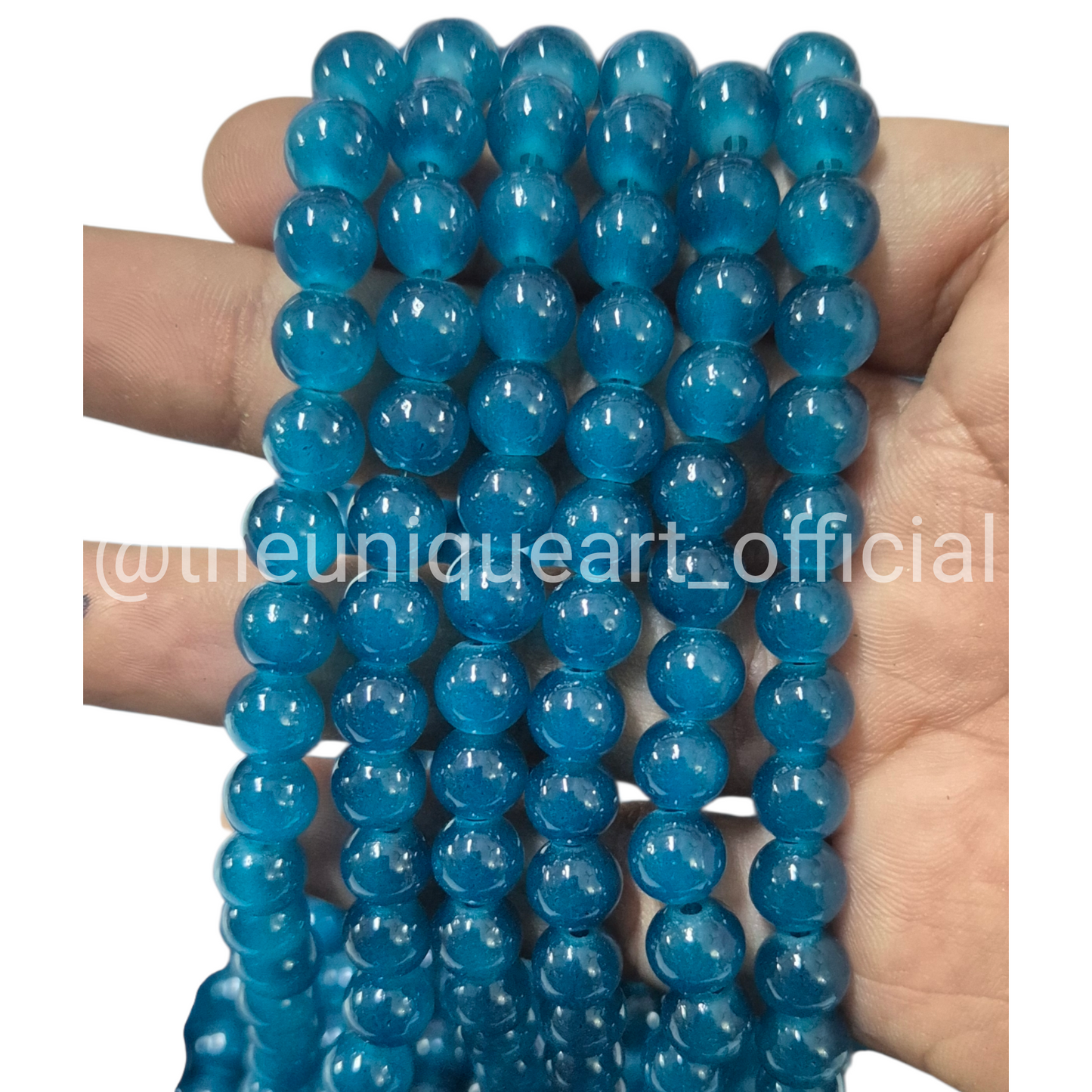 Peacock Emerald Jelly Beads 8mm