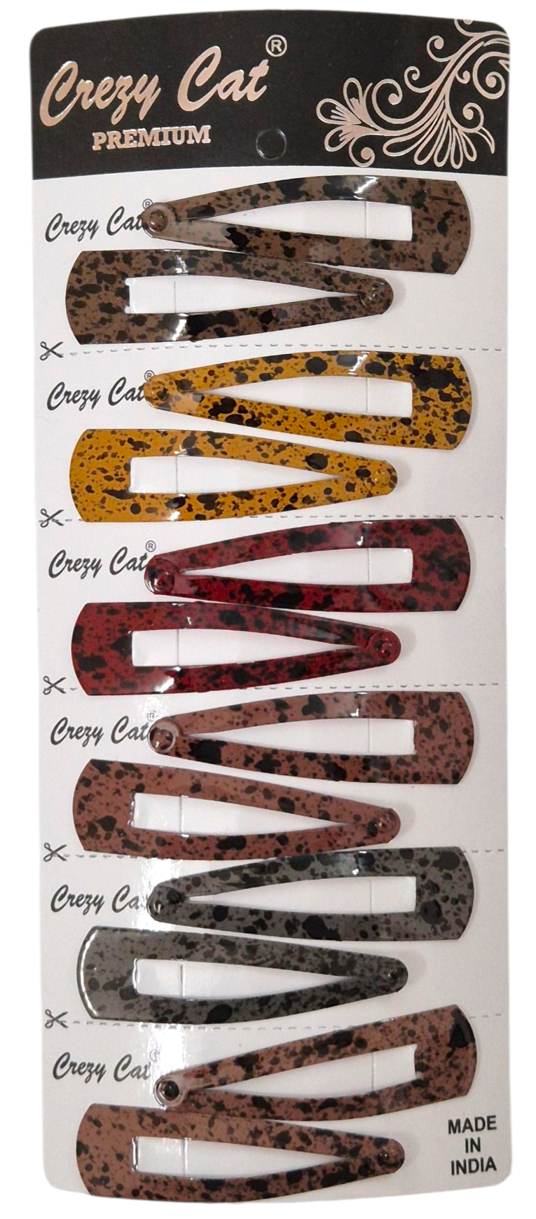 High Quality Metallic Colours Tic Tac Clip 5cm Pack Of 12 Pieces