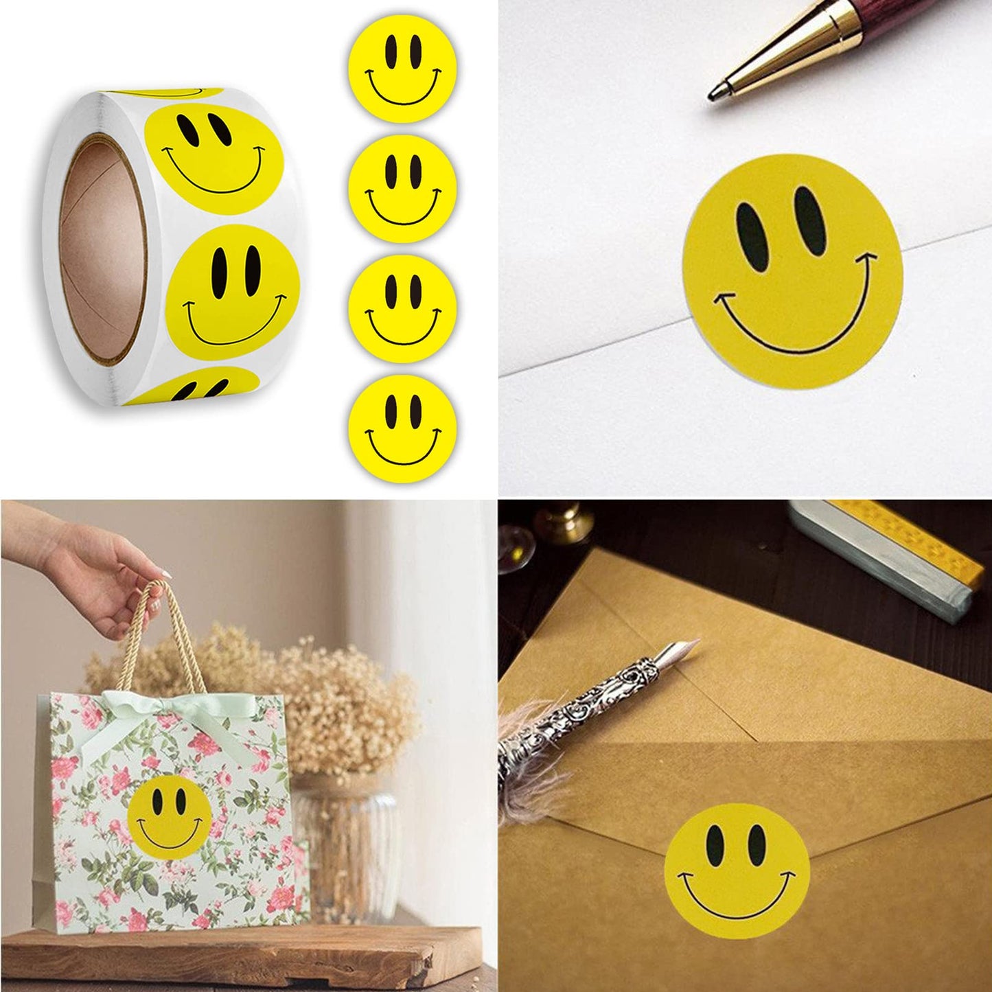 Smile Face Stickers 500pcs Roll