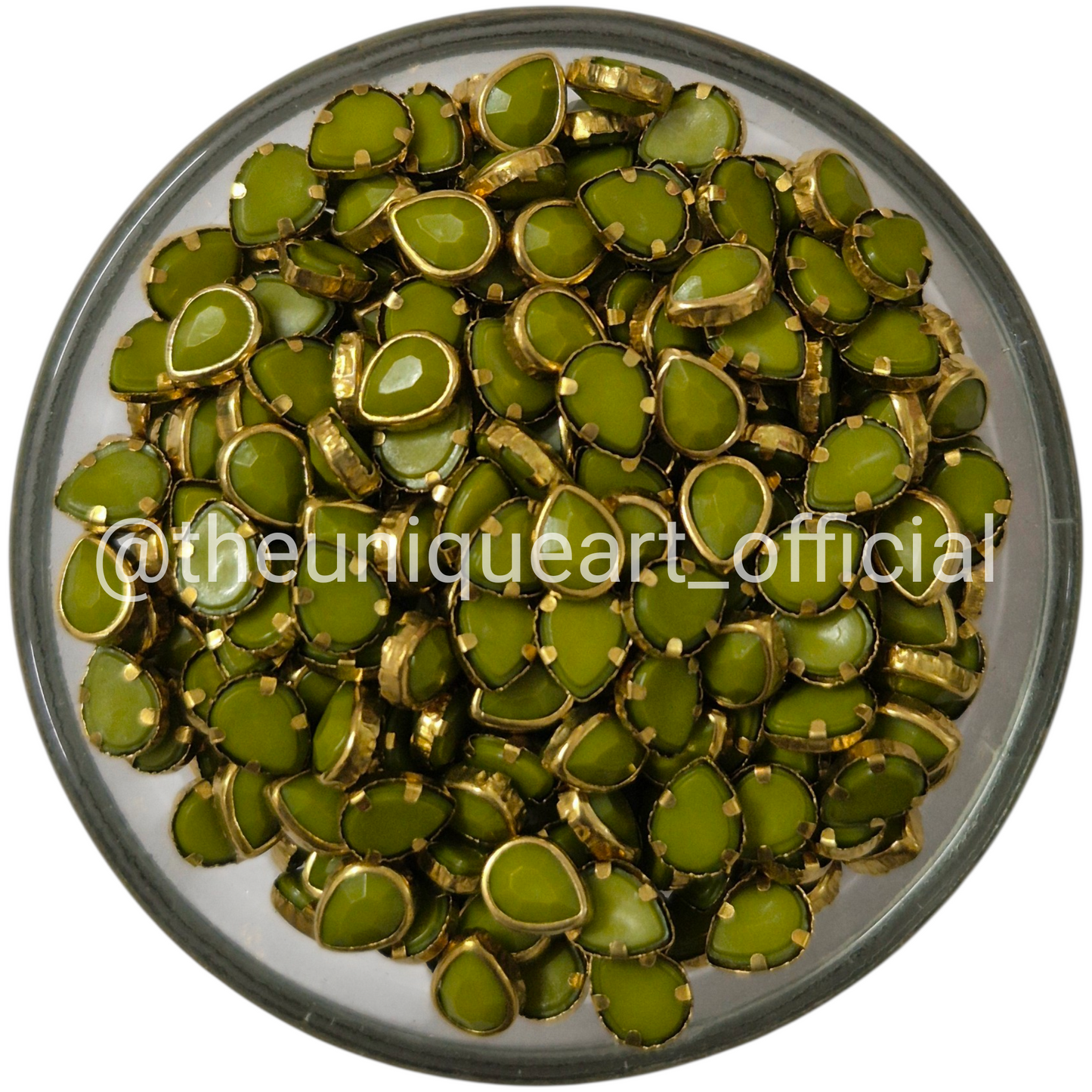 SP Olive Green Drop 4x6mm