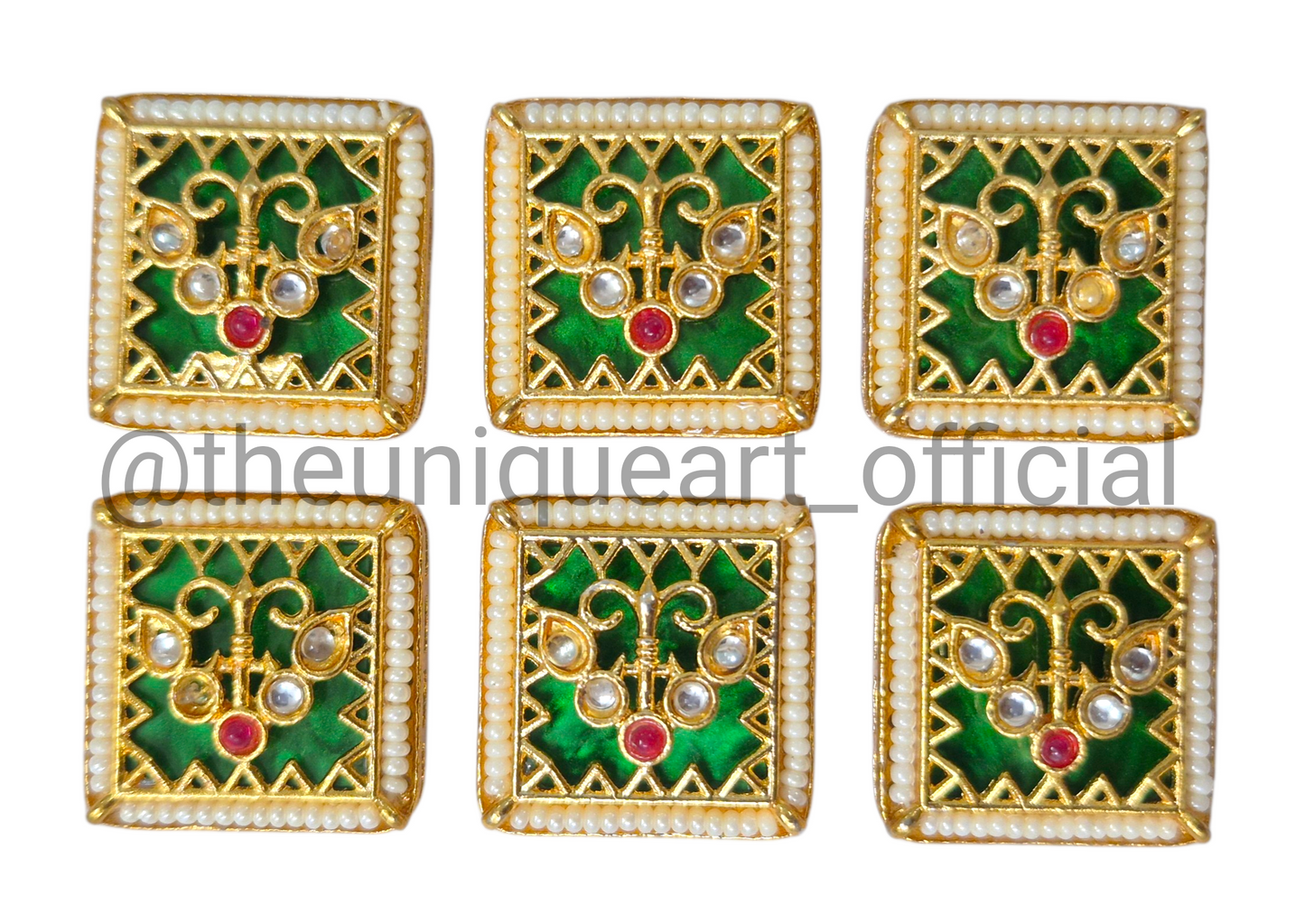 Square Opal woth Glass Beads