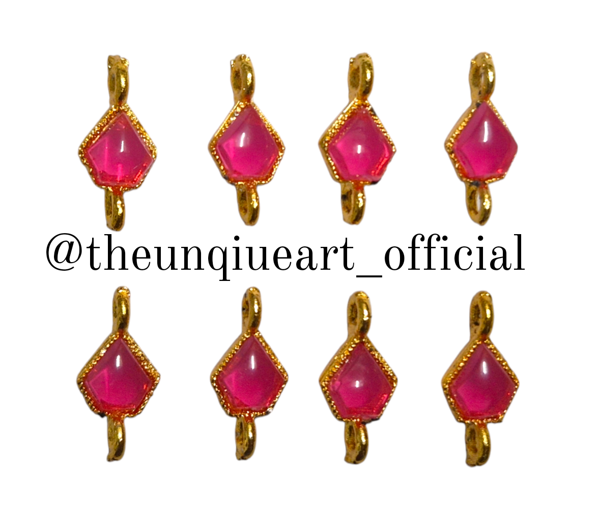 Two Loop Diamond Opal Ruby Pink