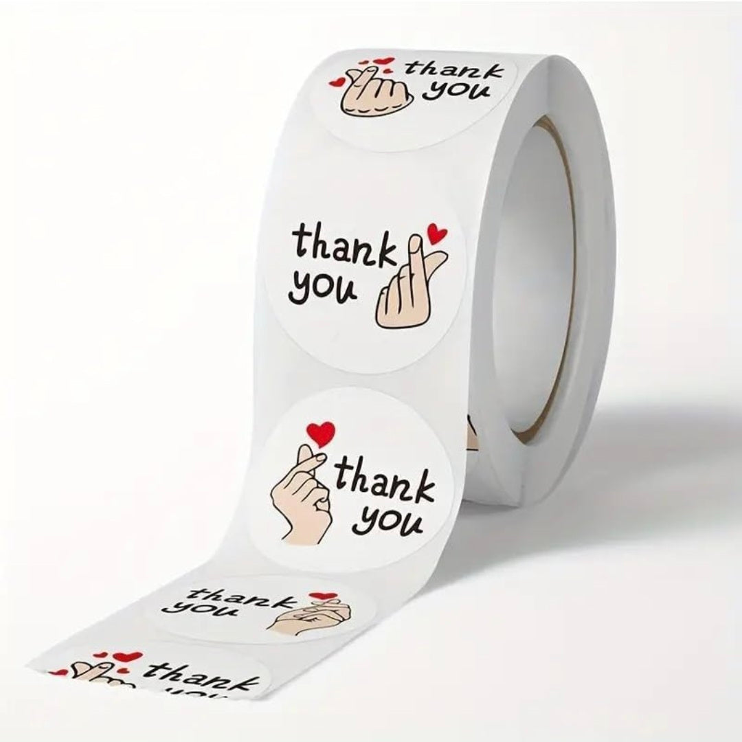 Thank You Stickers 500pcs Roll (D5)