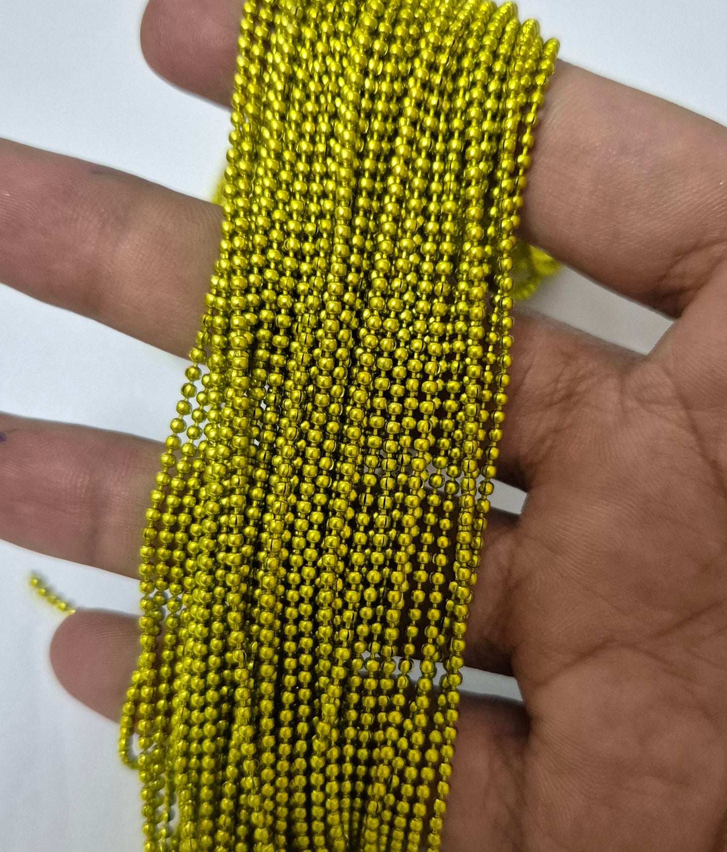1.5mm Yellow Ball Chain