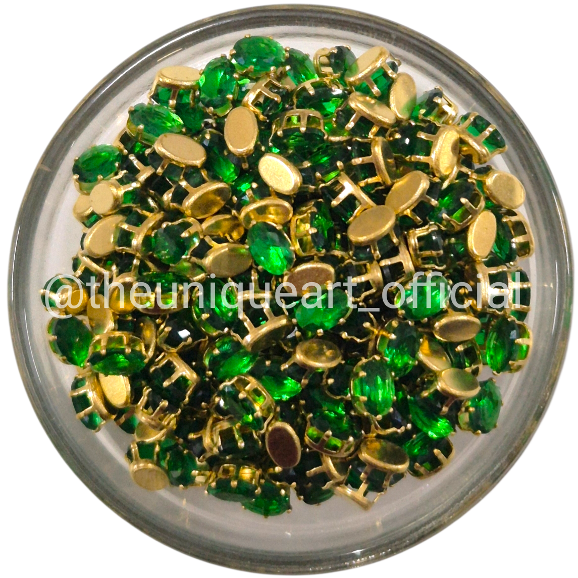 5x8mm Oval Green Ad Clip Stone