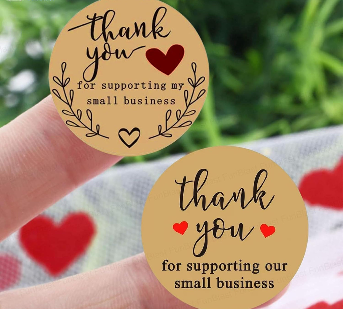 Thank You Stickers 500pcs Roll (D2)