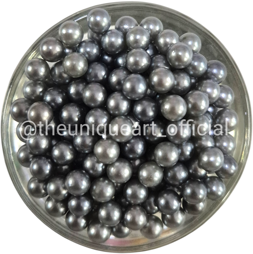 Grey High Quality 6mm No Hole Beads