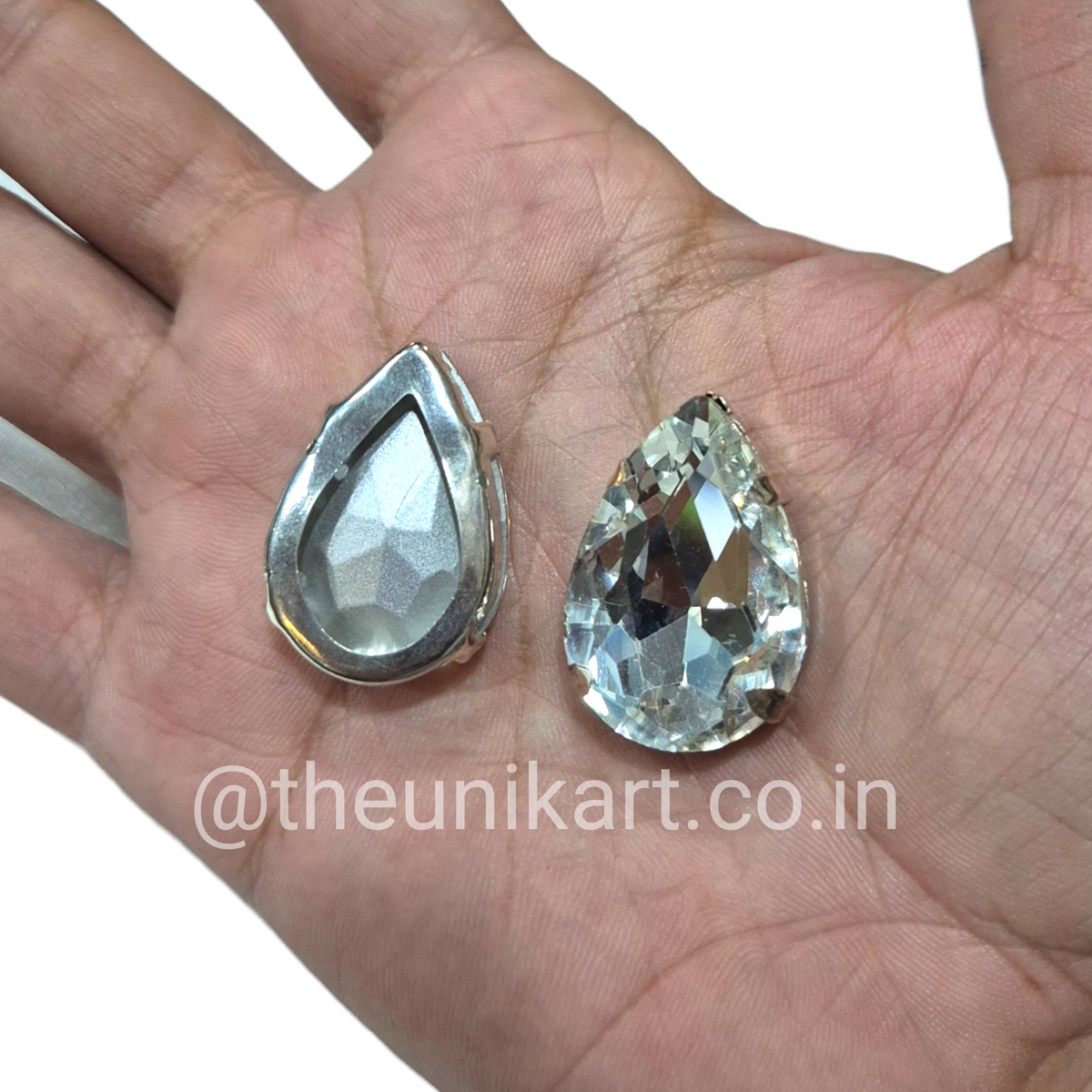 20x30mm Big Drop Silver Base