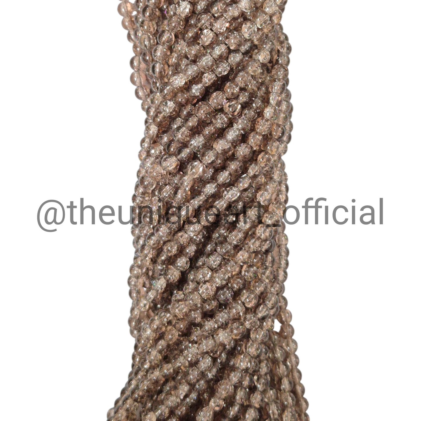 Sand Crackle Glass Beads 8mm