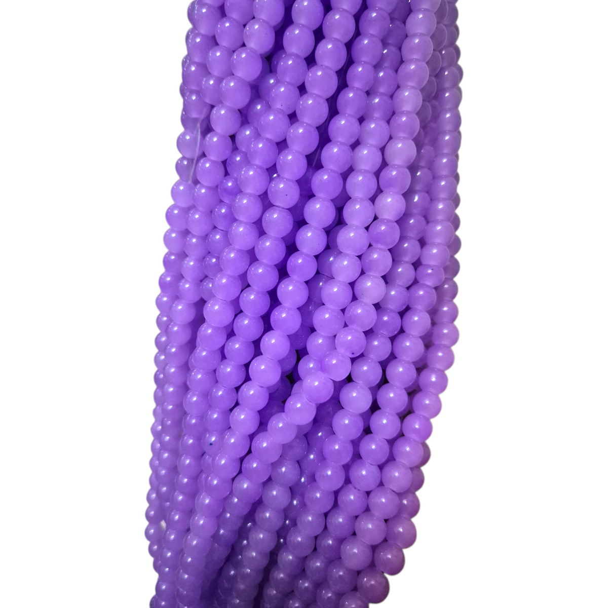 Lilac Purple Glass Jelly Beads