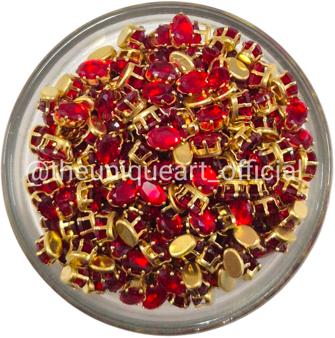 5x8mm Oval Red Ad Clip Stone