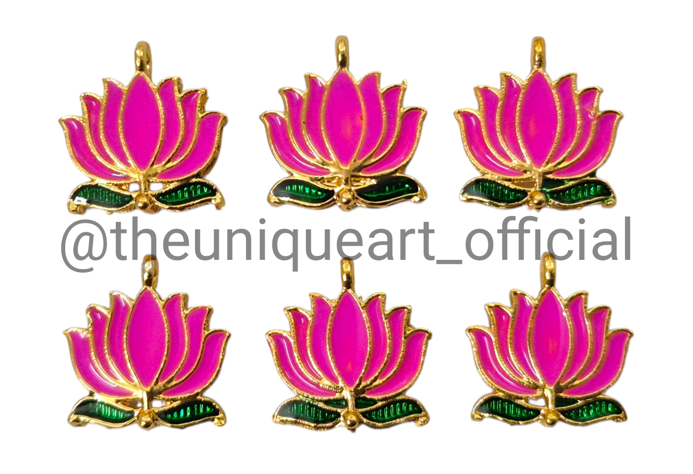 Single Loop Meena Lotus Light Rani & Green