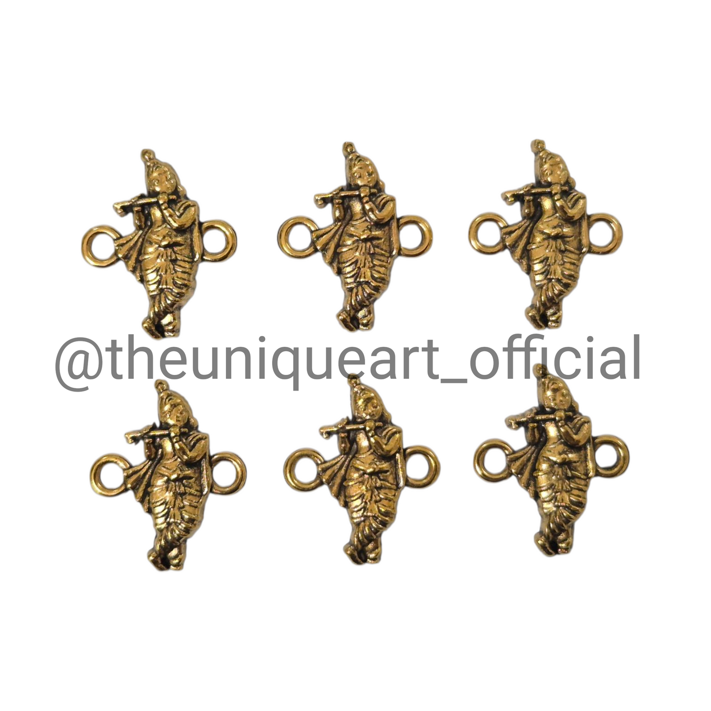 Krishna Gold D2 Metal Charm (18×15mm)