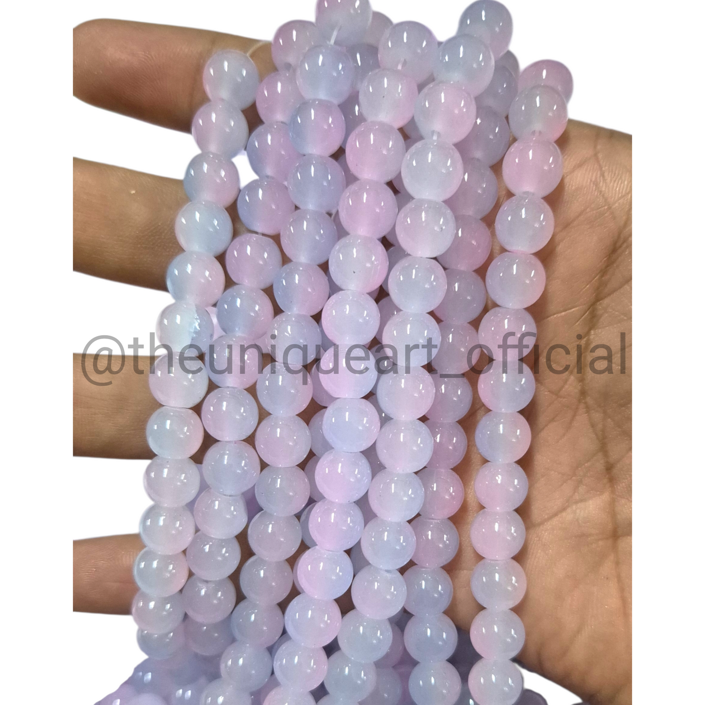 Light Purple+Light Pink Jelly Beads 8mm